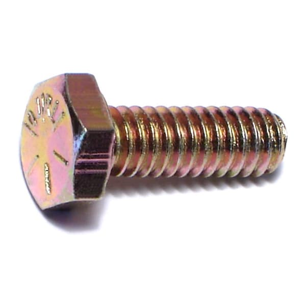 Midwest Fastener Grade 8, 1/4"-20 Hex Head Cap Screw, Zinc Yellow Steel, 3/4 in L, 10 PK 62841 - main